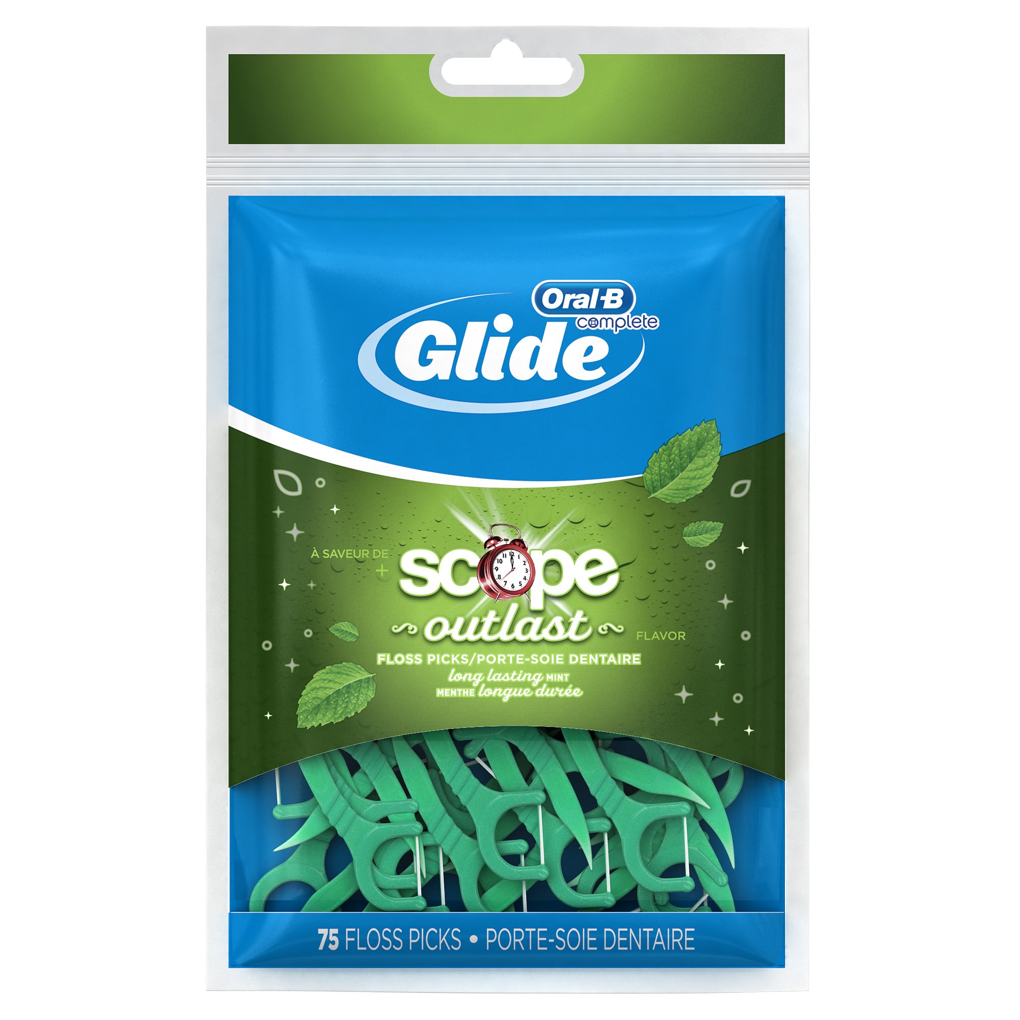 Oral-B Complete Glide Floss Picks, Scope Outlast